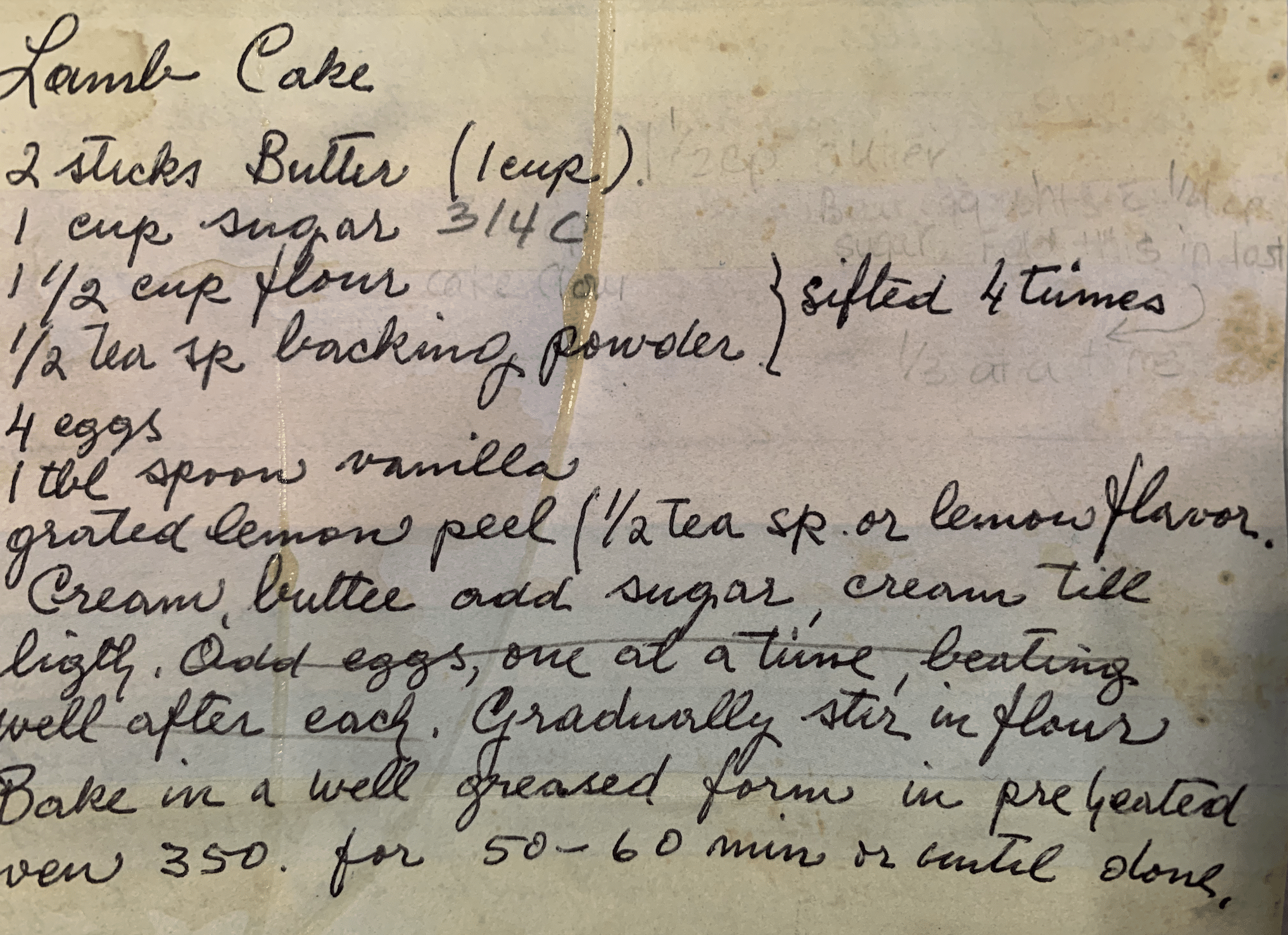 Original Lamb Cake recipe